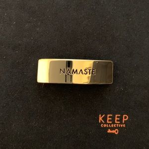 KEEP Collective “namaste” say something bar charm in silver